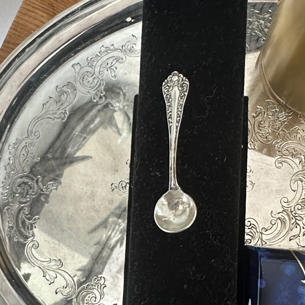 Antique Sterling Silver Salt Spoon